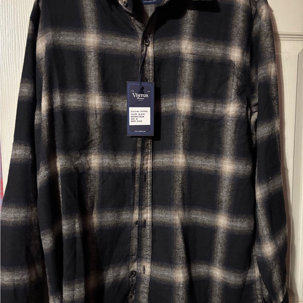 Men's Black and Gray Plaid Jacket